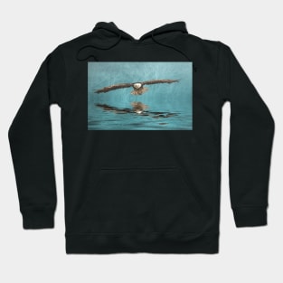 Bald Eagle on Misty Lake Hoodie